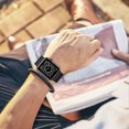 thumbnail image 3 of 3-Pack Bands Compatible with Apple Watch 38mm 40mm 41mm 42mm 44mm 45mm, Adjustable Stretchy Replacement Strap Bracelet Wristband Compatible with iWatc, 3 of 4