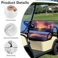 thumbnail image 6 of Uorisanigo Hawaii Sunset Palm Tree Golf Seat Cushion Cover Washable Golf Cart Seat Cushion Pad Anti-Slip Seat Cushion and Backrest Pad Universal Club Car and More 2-Seater Golf Carts, 6 of 7