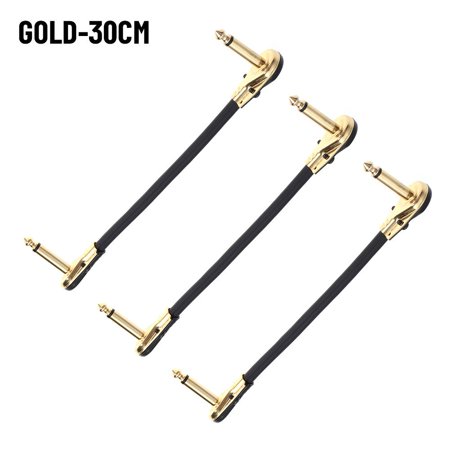 Flat Head Jumper Pedal Microphone Effect Line Plug Wire Connecting Line Guitar Wire Effects Cable GOLDEN 2