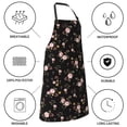 thumbnail image 5 of Pofeuu Flowers Print Waterproof Apron with Pockets Adjustable Cooking Aprons Kitchen Bib for Baking Household Cleaning, 5 of 8
