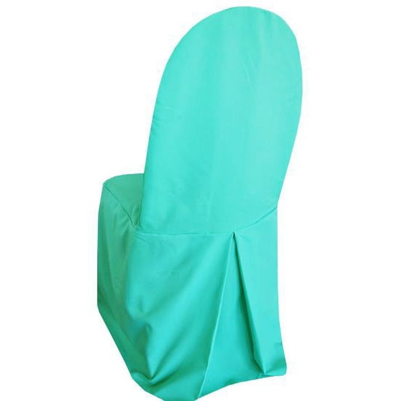 Wedding Linens Inc. (2pcs) Polyester Banquet Chair Cover - Aqua Blue/Tiffany Blue