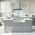 thumbnail image 2 of Transolid KKM-DUSSF362210 Diamond 35.9-in L x 22-in W Super Single Bowl Farmhouse Apron Front Kitchen Sink and Accessories Kit in Stainless Steel, 2 of 13