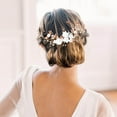 thumbnail image 3 of Flower Bride Wedding Hair Vine Pearl Bridal Headband Rhinestones Hair Breath Accessories for Women and Girls, 3 of 3