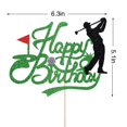 thumbnail image 2 of Adorno para Pastel de Cumpleaños Feliz con Tema de Golf y Brillantina Crseniny, 2 of 7
