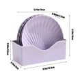 thumbnail image 3 of HLONK 5 Pcs 6 Inch Shell Shaped Dinner Plates Dinnerware Dishes Set Food Plate Saucers Tray Fruits Snack Bowls BPA Free, 3 of 5