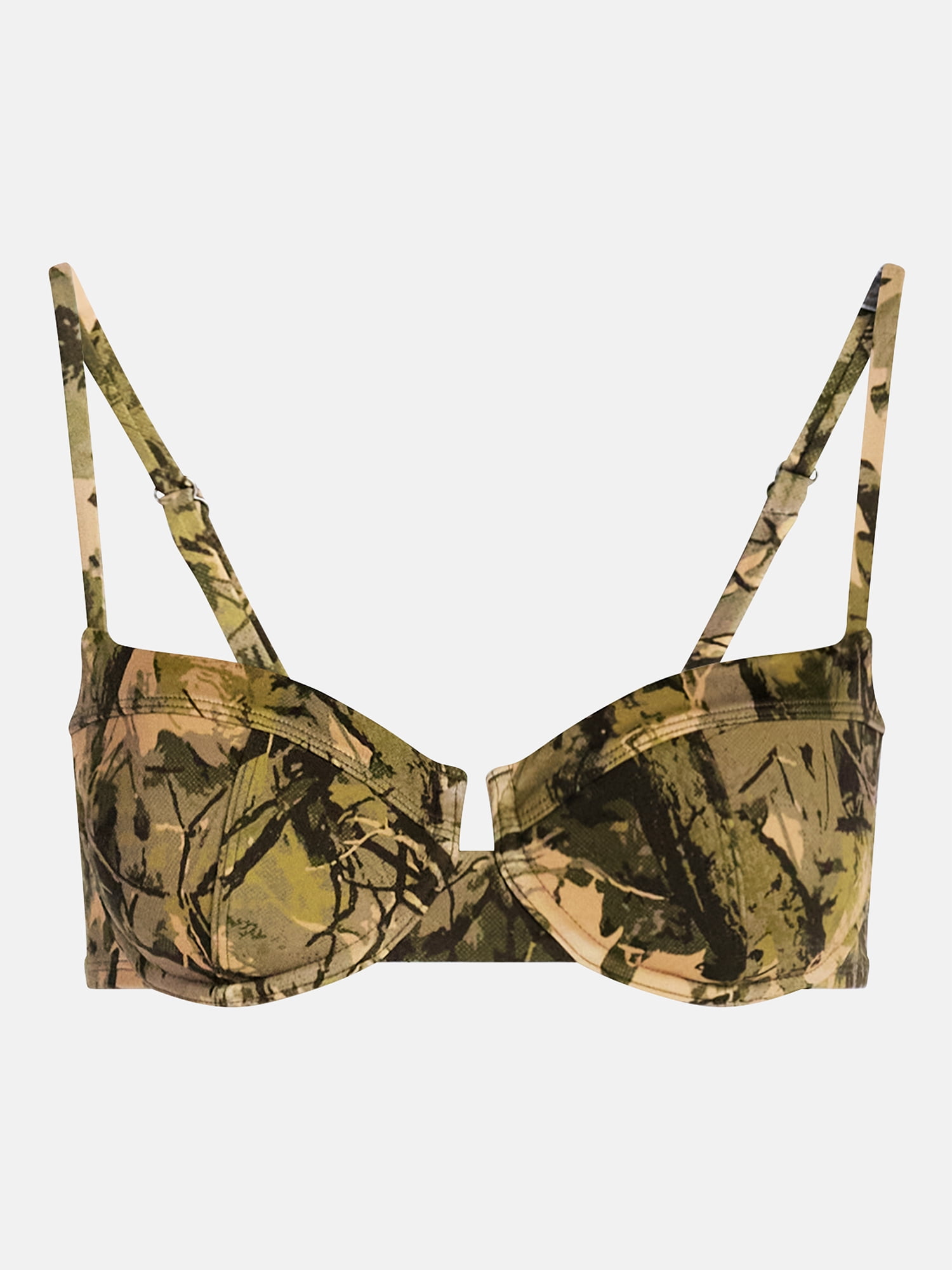 Kacey Lee Women's and Women's Plus Underwire Bikini Top with Seaming, Sizes XS-3X
