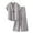 A68 Gray, variant on Xdegoge Two Piece Sets for Women Summer Linen Outfits Lounge Sets Short Sleeve V Neck Tops Wide Leg Pants Vacation Travel Outfits Matching Loungewear Last Items