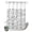 White, Black, Gray, variant on No Hook Shower Curtain, Mathematics Tools Sketch Shower Curtains for Bathroom with See Through Top Window, White Modern Abstract Icons Waterproof & Washable Bath Curtain Stand Up Stall 36"x72"