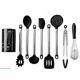 thumbnail image 1 of Kitchen Utensils 9 pcs Silicone Cooking Utensils, Non-Stick and Scratch Proof with Storage Jar, Stainless Steel Cooking Utensils All Have Silicone Spa, 1 of 5