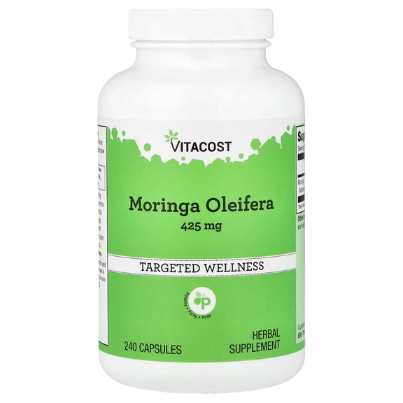 Vitacost Moringa Oleifera, 425 mg, 240 Capsules
