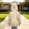 thumbnail image 2 of CUSTG Girl Sweatshirts Hoodie Long Sleeve Pullover Sweatshirt California Letter Print Back Design Kangaroo Pocket Tunic Effortless Style School Casual Top, 2 of 5