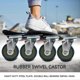 thumbnail image 2 of 4 X Heavy Duty 50x17mm Rubber Swivel Wheels Trolley Furniture Caster Brake, 2 of 5