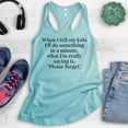 thumbnail image 2 of When I Tell My Kids I'll Do Something In A Minute Tank Top, Ladies Racerback Tank Top, Sassy Funny Mom Tank, Cancun, Large, 2 of 3