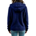 thumbnail image 4 of Nestiefly Oversized Fleece Jackets For Women Fashion 2026 Cardigan Coat Shaggy Warm Winter Outerwear Navy M, 4 of 7