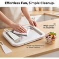 thumbnail image 5 of VALUNE Rolled Ice Cream Maker Kit with 2 Scrapers, No Electricity Needed, Stainless Steel Freezing Plate for Homemade Rolled Ice Cream, Frozen Yogurt and Sorbet, White, 5 of 9