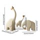 thumbnail image 2 of 3x Elephant Family Statues Decorative Figurines For Shelf Bookshelf Entrance Black White Silver, 2 of 4