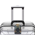 thumbnail image 5 of Hirioo Forest Meditating Tiger Print Leather Luggage Tag with Stainless Steel Loop ,Privacy Flap and Address Card for Travel Bag Suitcase-2 PCS, 5 of 5