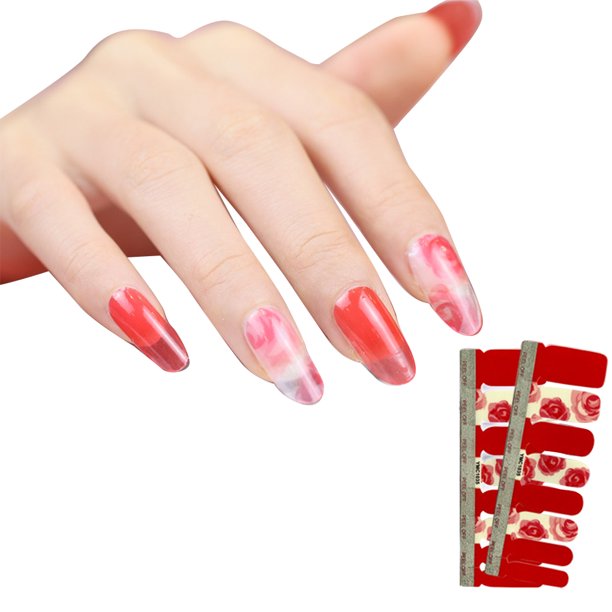 Seitruly Pegatina para uñas Estilo autoadhesivo Combinación perfecta Paster atractivo Viscosidad fuerte Encanto Fácil de arrancar Puntas de manicura Juegos de manicura YMC1013 Seitruly CE011888-13B