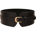 thumbnail image 2 of Women's Leather Wide Belts Buckle Waist Belt Waistbands, 2 of 6