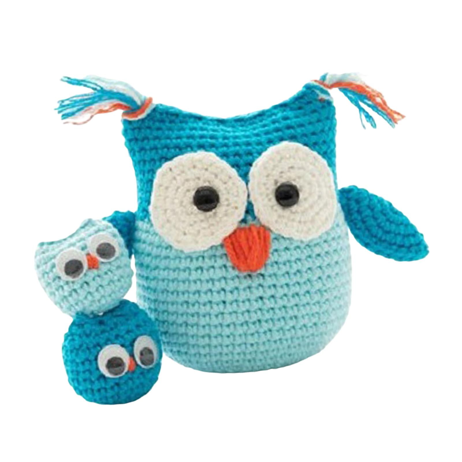 Wxqbjtam 2pcs Beginner Crochet Kit Needlework Craft Complete Crochet Kit Bundle Includes Blue Pink