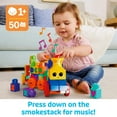 thumbnail image 3 of MEGA BLOKS Toy Blocks ABC Musical Train with Sounds and Music (50 Pieces) for Toddler, 3 of 7