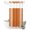 Orange, variant on No Hook Shower Curtain, Orange Striped Shower Curtains for Bathroom with See Through Top Window, Farmhouse Orange White Stripes Aesthetics Waterproof & Washable Bath Curtain 60"x72"