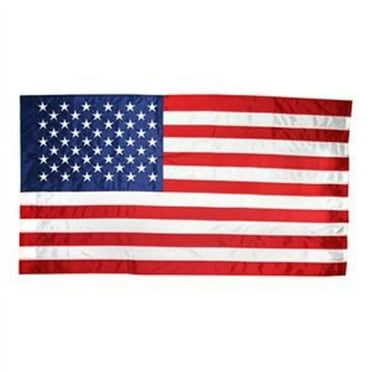 Annin Flagmakers 378845 Nyl-Glo U.S. Flag with Flagpole Sleeve and Tab- 3 ft. X 5 ft.
