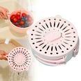 thumbnail image 2 of Fruit Washing Bowl with Lid & Drainage 2-in-1 Multifunctional Drain Basket with Handles, Suitable for Berries & Vegetables Fruit Drainer, Washing & Draining Bowl, Fruit & Vegetable Cleaner(Pink), 2 of 9