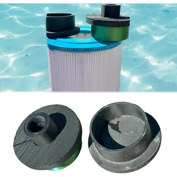 Pool Filter Cartridge Plug and Garden Hose Attachment for backwashing,Effectively Clean Dirt and Reduce Filter Cartridge Clogging