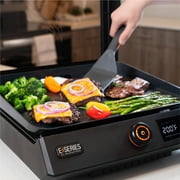 Blackstone E-Series Griddle, 17 Electric Tabletop Flat Top Grill with Hood, Black
