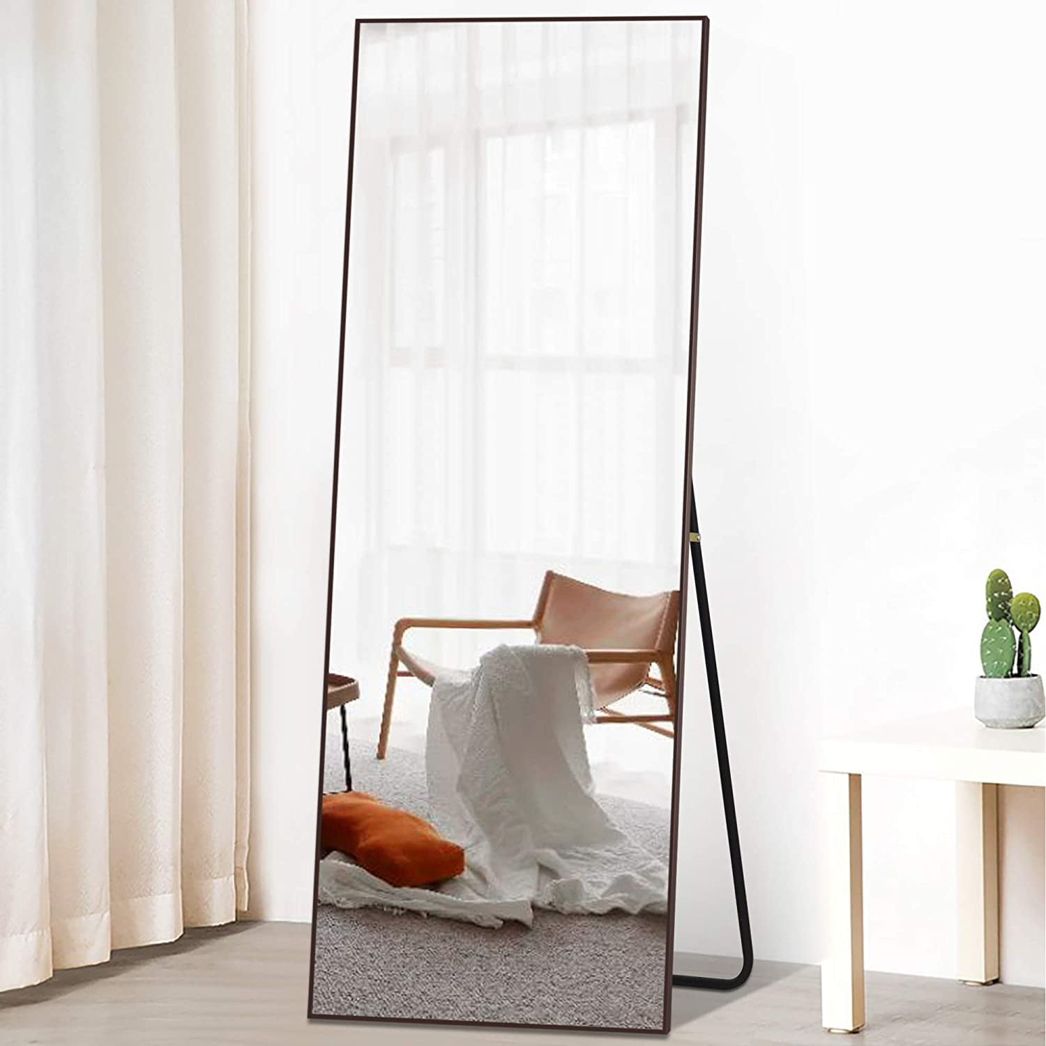 Neutype Floor Mirror Standing Full Length Mirror Aluminum Alloy Slim