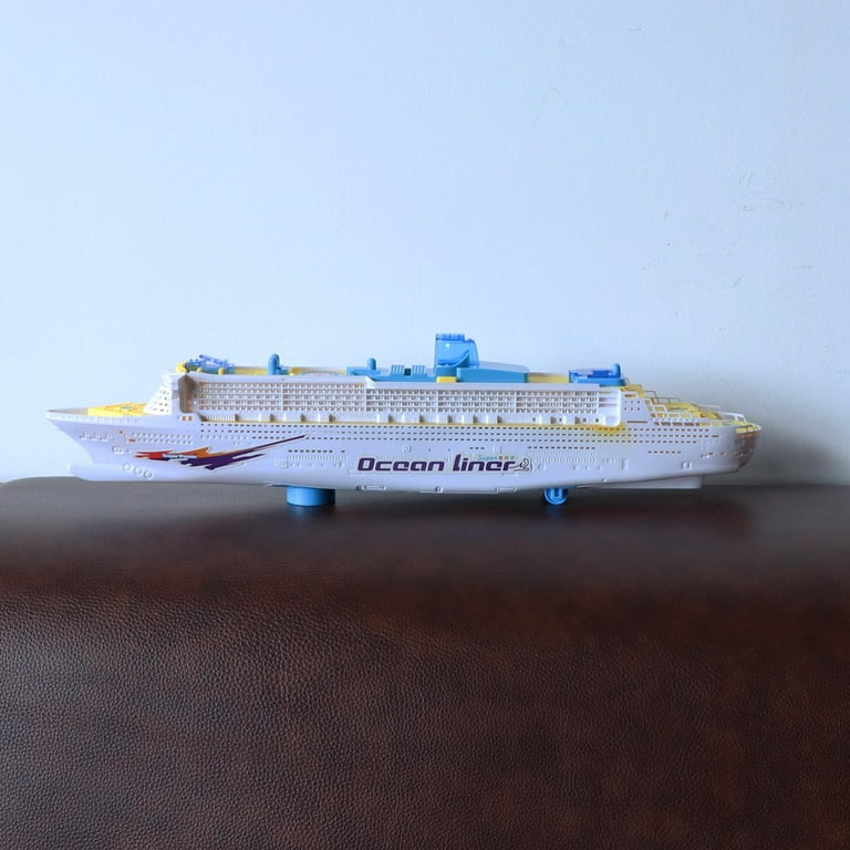 Zxpjkyu Ocean Liner Ship Boat Electric Toy Flash LED Lights