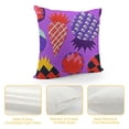 thumbnail image 4 of SHANXI  Purple Pink Pineapple Fruit Summer Artistic Abstract Tropical Fruit Pillow Covers Pillowcases Home Decor Bed Couch Sofa Office Living Room Cushion 12x12in, 4 of 5
