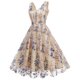 thumbnail image 3 of Vestido Sexy para las Mujeres Retro Bordado Impresión Camisola Estilo de Cintura Alta, Poliéster Ligero para Uso Versátil Diario Y de Fiesta, 3 of 7