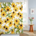 thumbnail image 2 of Bathroom Shower Curtain Watercolor Farm Sunflowers Waterproof Shower Curtains with Hooks, Country Plants Art Bath Curtains Bathtub Curtain Home Decor 48x72in, 2 of 9