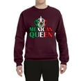 thumbnail image 2 of Wild Bobby Mexican Queen Latin Pride Unisex Crewneck Graphic Sweatshirt, Maroon, XX-Large, 2 of 5