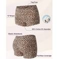 thumbnail image 6 of INNERSY Women's Cotton Boyshorts Under The Bump Pregnancy Postpartum Maternity Underwear 4 Pack(S,Leopard Print), 6 of 10