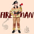 thumbnail image 2 of Joyfy Halloween Kids Fireman Costume, Firefighter Costume for Boys Toddler Halloween Party Dress Up 3-7 Years, 2 of 10