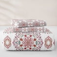 thumbnail image 5 of jejeloiu Boho Mandala Twin Quilt Set For Men Women,Geometric Pattern Twin Coverlet Set,White Red,2 Pieces, 5 of 7