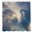 thumbnail image 3 of Ambesonne Nature Shower Curtain, Rain Storm Clouds Sky, 69"Wx70"L, Blue White, 3 of 5