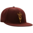 thumbnail image 2 of Men's Top of the World Maroon Arizona State Sun Devils Team Color Fitted Hat, 2 of 4