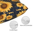 thumbnail image 3 of Balery Navy Blue Plaid Sunflower Funda de Cojín Estampada, Regalos para Mujeres, Regalos de Amor para Ella, Regalos para Novia o Esposa, Funda de Almohada-16"x24", 3 of 6