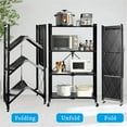 thumbnail image 5 of BAOKALER Black 4-Tier Foldable Storage Shelving Units, 3 PACK, 5 of 10