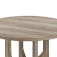 thumbnail image 5 of ModFusion Round Dining Table for 4-6 People, Waterproof Wooden Oak Rustic Kitchen Table, Pedestal Base, Farmhouse Dinner Pantry, Charcoal Gray, 5 of 10