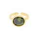 thumbnail image 1 of Anillo abierto estilo coreano de lujo con diseño de luz de nicho, color verde oliva brillante, plata esterlina S925 para mujer, 1 of 6