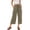 01 Khaki, variant on Women's Straight Leg Cropped Sweatpants, Chic Striped Loose Elastic Waist Lounge Travel Pants with Pockets