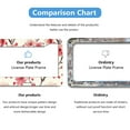 thumbnail image 4 of Watercolor Cherry Blossom License Plate Frames for Women Men Car Plate Holder Cover Metal Tag Aluminum Car Accessories Front Rear Plate Decor, 4 of 6