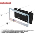 thumbnail image 3 of 1Pack License Plate Frames with Elegant Light Rose Gradient Pattern Design Includes Screws & Caps Full Accessories Included Size 6. 3x12. 2inch(16x31cm), 3 of 8