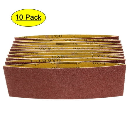 

3-Inch x 18-Inch 80 Grit Lapped Aluminum Oxide Sanding Belt 10pcs
