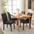 thumbnail image 4 of COZONY 6 PCS Linen Upholstered Dining Chairs Set, Classic Parsons Accent Chairs with Walnut Finish Legs, 250 Lb Capacity,Black, 4 of 9